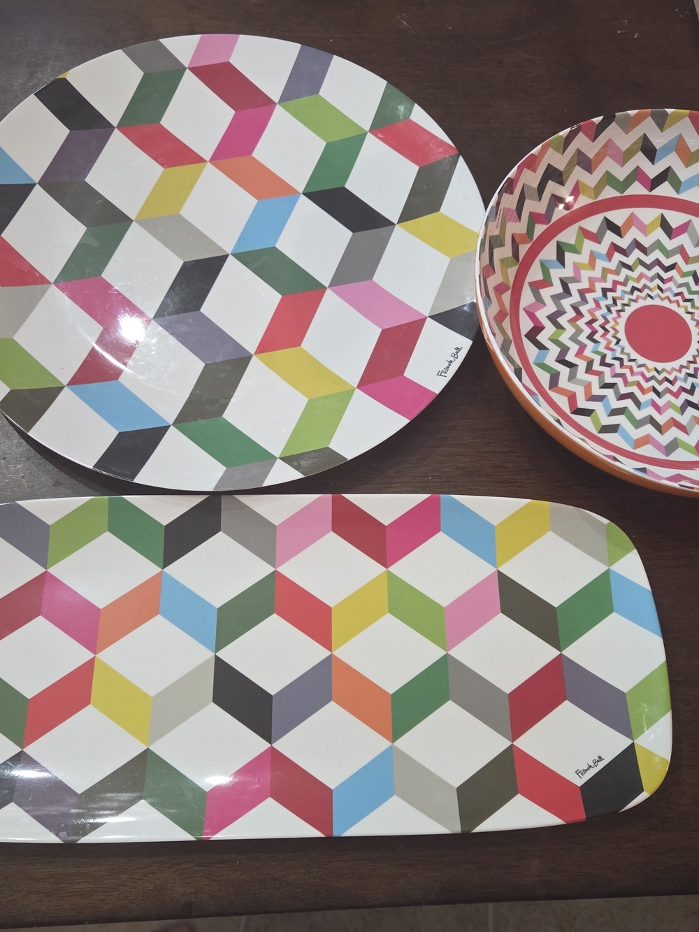 Frank Ball Two Platters And One Serving Bowl